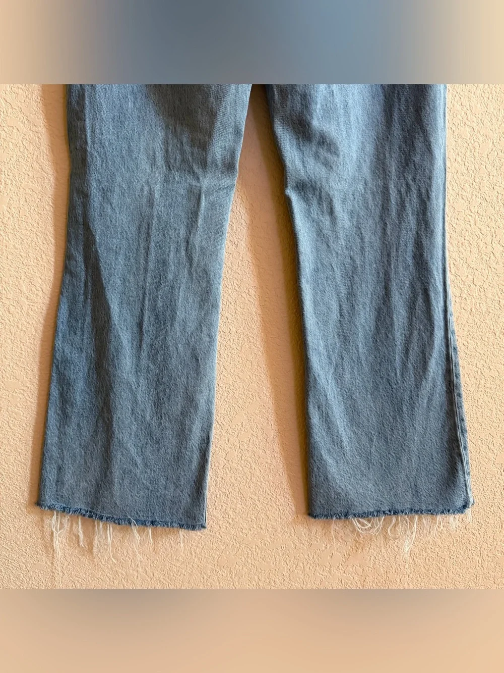 Aerpopstale Jeans Women's 8 Blue Medium Wash High Rise Boyfriend Flare Jeans